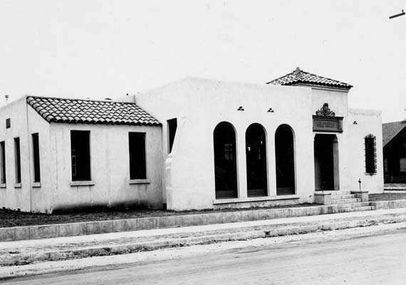 Historic Los Angeles public library branch building in 1925